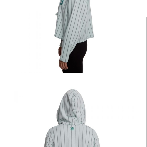 ADIDAS PASTEL GREEN CROP HOODY 2 PC SET💚🍃 - Picture 3 of 5